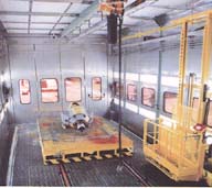 Tampa Fl. Industrial Paint Booth Personnel Lifts